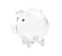 lmoikesz Tirelire en verre borosilicate en forme de cochon. Tirelire pour enfants, idéale pour renforcer la et l'affirmation de soi. Petite bouteille fantaisie verre transparent forme