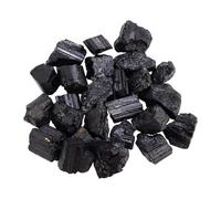 lmoikesz Tourmaline Noire Naturelle Brute de Forme irrégulière, Pierre Unique pour la méditation et la décoration intérieure, Coffret Cadeau de 100 g. Ornement Bureau pour méditation.
