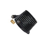 lmoikesz Tuyau pour Nettoyeur Haute Pression, Filetage Femelle M22, 220BA, renforcé par Une Tresse Textile pour Plus de sécurité, 3200 psi, raccord, enroulement et rallonge Inclus, 10m