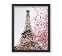Lmovutcom Affiche de Paris Fleuri, Impression sur Toile de la Tour Eiffel, Photographie, Cerisier en Fleurs, Fleur, Architecture, Art Floral, Décoration pour Salon ou Chambre, Art Mural Non Encadré