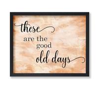 Lmovutcom Affiche «Good Old Days», Toile «These Are The Good Old Days», Art de Nostalgie, Décor Minimal pour Ferme, Chambre, Séjour, sans Cadre