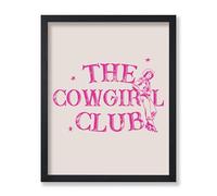 Lmovutcom Affiche Rose «The Cowgirl Club», Impression sur Toile Rétro de Cowgirl, Art Tendance du Far West Western, Cadeau pour Lui & Elle, Décor Chic pour Dortoir, Bureau ou Séjour, sans Cadre