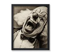 Lmovutcom Affiche Vintage de Clown Rieur, Photographie Rétro de Clown de Cirque, Art de Freak Show, Cadeau Gothique, pour Fans de Cirque, Décor pour Maison, Bureau, Chambre, sans Cadre