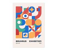 Lmovutcom Image Poster Exposition Bauhaus 1919, Reproduction Décoration Murale Mid Century Modern, Œuvre d'Art Abstraite Bohème Géométrique, pour la Maison