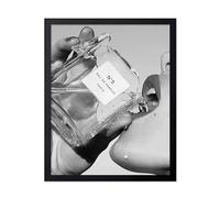 Lmovutcom Impression «Boire du Parfum», Affiche de Mode, Art Noir et Blanc, Design Murale de Marque de Luxe, Photographie Girly, Superbe Décor pour Chambre de Fille ou Bureau, Œuvre Murale sans Cadre