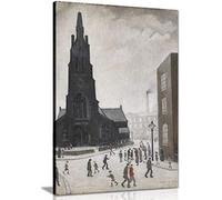 Lmovutcom Impression sur toile représentant une scène de rue de l'église Saint-Simon, décoration murale pour la maison, le salon, le bureau, sans cadre