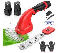 Lmozim 2 en 1 Taille-haie Electrique à Batterie12V Cisaille de Jardin sans Fil 6500tr/MIN Cisaille Sculpte-Haies Cisaille à Gazon Longeur de Lames 20cm/12cm pour Couper Herbes Arbustes