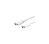 LMP - Câble USB - 24 pin USB-C (M) pour Micro-USB Type B (M) - USB 3.1 - 3 A - 1 m - blanc