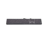 lmp - Clavier Italien (QWERTY) avec Pavé numérique, Couverture Supérieur en Aluminium et 2 Ports USB - pour Mac - Gris sidéral