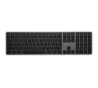 LMP Clavier sans fil italien QWERTY - WKB-1243, Bluetooth, fonction multi-hôte, aluminium - Gris sidéral
