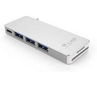LMP USB-C Basic Hub 6 ports, 3x USB 3.0 (1x sortie 1.5A), SD/microSD, USB-C (PD), Alu, argent