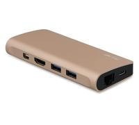 LMP USB-C Travel Dock 4K 9 Port - Gold, W126585088 (Gold)