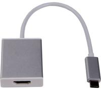 LMP USB-C vers HDMI 2.0 USB-C 3.1 HDMI 2.0 Argent Adaptateur de câble - Adaptateur de câble (USB-C 3.1, HDMI 2.0, 0,15 m, argent)
