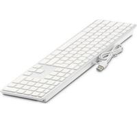LMP USB keyboard 110 keys wired USB keyboard with 2x USB and aluminium top cover - Czech