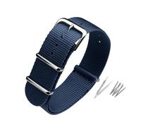 LMPVPDGADZ Adaptation de Bracelet en Nylon for Casio/pour citoyen/pour Seiko, accessoires de montre unisexes 18mm 19mm 20mm 21mm 22mm 24mm(4 blue,20mm)