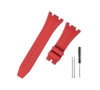 LMPVPDGADZ Bracelet de montre Durable et confortable, adapté for Audemars Piguet, for Royal Oak Offshore 15703 15400, for bracelet en Silicone(Red-No)