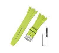 LMPVPDGADZ Bracelet de montre Durable et confortable, adapté for Audemars Piguet, for Royal Oak Offshore 15703 15400, for bracelet en Silicone(Green-Steel-K14)