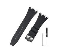 LMPVPDGADZ Bracelet de montre Durable et confortable, adapté for Audemars Piguet, for Royal Oak Offshore 15703 15400, for bracelet en Silicone(Black-Black-K14)