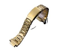 LMPVPDGADZ Bracelet de montre en acier fin for hommes, compatible CASIO, G-Shock, GW-5000, 5035, DW5600, GWM5610, noir et argent, 16mm(5610 gold)