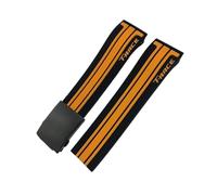 LMPVPDGADZ Bracelet de montre en caoutchouc 17mm 21mm adapté for Tissot T048 T-RACE T048-417A T048-427A bracelet de montre en Silicone souple noir Orange(Black Green,21mm)