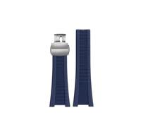 LMPVPDGADZ Bracelet de montre en caoutchouc Silicone, 25x13mm, for rayures souples, noir, marron, gris, vert, for hommes, adapté for Patek Philippe(B Blue-S)