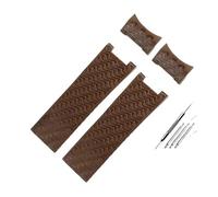 LMPVPDGADZ Bracelet de montre en caoutchouc Silicone for hommes, 22mm, Interface Arc, noir, marron, bleu, plongée nautique, adapté for Ulysse Nardin 263(A Brown-NO BK)
