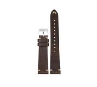 LMPVPDGADZ Bracelet de montre en cuir fait for la main, 18 19 20 21 22MM, noir, bleu, marron, Vintage, souple, Ultra fin, souple, for hommes(Brown,19mm)