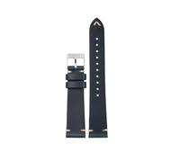 LMPVPDGADZ Bracelet de montre en cuir fait for la main, 18 19 20 21 22MM, noir, bleu, marron, Vintage, souple, Ultra fin, souple, for hommes(Bule,19mm)