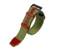 LMPVPDGADZ Bracelet de montre en Nylon 20mm 22mm, ceinture de sécurité, kaki, Sport militaire, en toile, adapté for Hamilton/Fit for Rolex(Military green bk,22mm)