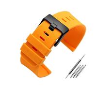 LMPVPDGADZ Bracelet de montre en résine de caoutchouc de silicone 24 mm sport noir gris jaune bracelet de montre adapté for SUUNTO adapté for SPARTAN TRAVERSE ALPHA adapté for WOODLAND(B Yellow-B pin)