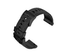 LMPVPDGADZ Bracelet de montre en résine de caoutchouc de silicone 24 mm sport noir gris jaune bracelet de montre adapté for SUUNTO adapté for SPARTAN TRAVERSE ALPHA adapté for WOODLAND(A Black-B pin)