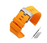 LMPVPDGADZ Bracelet de montre en résine de caoutchouc de silicone 24 mm sport noir gris jaune bracelet de montre adapté for SUUNTO adapté for SPARTAN TRAVERSE ALPHA adapté for WOODLAND(B Yellow-S pin)