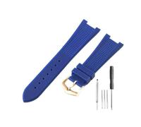 LMPVPDGADZ Bracelet de montre en Silicone, 25x13mm, adapté for Patek Philippe Sport Elegance 5726/5711/5712 série Nautilus, accessoires(Blue-RS-K20)
