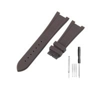 LMPVPDGADZ Bracelet de montre en Silicone, 25x13mm, adapté for Patek Philippe Sport Elegance 5726/5711/5712 série Nautilus, accessoires(Brown-No)