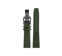 LMPVPDGADZ Bracelet de montre en tissu de toile de nylon de 20 mm 21 mm 22 mm adapté for IWC Pilot Spitfire Timezone Top Gun Strap Ceintures for fermoir pliant Bracelet de montre-bracelet(Green bk K01