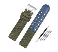 LMPVPDGADZ Bracelet de montre en toile de Nylon 20 22, noir marron armée vert lea/ther bas, bracelet de montre for hommes adapté for Hamilton Khaki Field(Army green-S pin,22mm)