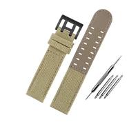 LMPVPDGADZ Bracelet de montre en toile de Nylon 20 22, noir marron armée vert lea/ther bas, bracelet de montre for hommes adapté for Hamilton Khaki Field(Khaki-B pin,20mm)