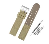 LMPVPDGADZ Bracelet de montre en toile de Nylon 20 22, noir marron armée vert lea/ther bas, bracelet de montre for hommes adapté for Hamilton Khaki Field(Khaki-S pin,20mm)