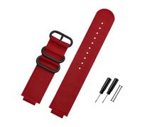 LMPVPDGADZ Bracelet de montre en toile de Nylon for hommes, 24x16mm, Interface convexe, noir, vert armée, bleu, adapté for Timex ADVENTURE T2N721 T2N720 TW2T76500(Red-B pin)