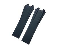 LMPVPDGADZ Bracelet de montre for boucle pliante en acier et caoutchouc de Silicone, 26mm, adapté for Ulysse Nardin, bleu, noir, marron, accessoires de Sport(Black Whitout buckle)