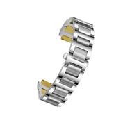 LMPVPDGADZ Bracelet de montre for extrémité de cosse en acier inoxydable, adapté for la série C-artier Ballon Bleu, 20x12mm, 18x11mm, 14x8mm, W6920046, for hommes et femmes(Silver gold,16X8mm)