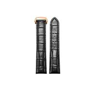 LMPVPDGADZ Fit For Omega Watch Strap Original en cuir véritable for hommes Fit for Omiga Seahorse Super Butterfly Fly Watch Band Femmes 18mm 19mm 20mm 21mm(Black-rosegold-b,21mm)