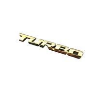 LMPVPDGADZ Logo 3D en métal, emblème, Lettres créatives, Plaque signalétique, Autocollant de Coffre, Turbo, Badge suralimentation for Voiture, Accessoires Style Automobile(Gold,13x2cm)