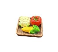 LMPVPDGADZ Lot de 2 aimants for réfrigérateur représentant un adorable panier à légumes factice. Ils peuvent décorer votre ou servir d'accessoires for créer des mini-scènes(D 1PC)