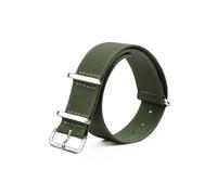 LMPVPDGADZ Sangles de ceinture de sécurité en Nylon, 20mm 22mm, Type universel, sport, adaptées for Omega/Fit for Rolex/Fit for Seiko, sangle en Nylon légère et fine(Army green,20mm)