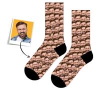 LMQJDZ Chaussettes Personnalisées,Plusieurs visages,Chaussettes Personnalisées avec Photo, Cadeaux Personnalisés de Saint-Valentin pour Petit ami