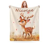 LMQJDZ Couverture Bébé personnalisée, Couverture personnalisée pour bébé avec n'importe Quel nom, Douce et Confortable Nouveau-né Cadeaux personnalisés pour-Multiples Fond au Choix