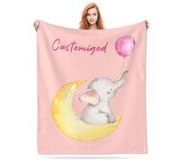 LMQJDZ Couverture Bébé personnalisée, Couverture personnalisée pour bébé avec n'importe Quel nom, Douce et Confortable Nouveau-né Cadeaux personnalisés pour-Multiples Fond au Choix