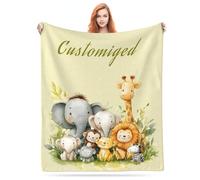 LMQJDZ Couverture Bébé personnalisée, Couverture personnalisée pour bébé avec n'importe Quel nom, Douce et Confortable Nouveau-né Cadeaux personnalisés pour-Multiples Fond au Choix