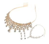 LMRJHAZ 1 Collier de couronne élégant et ensemble de boucles d'oreille pour femmes accessoires de bijoux de mariée élégants pour les mariages et occasions spéciales étonnantes conception de strass